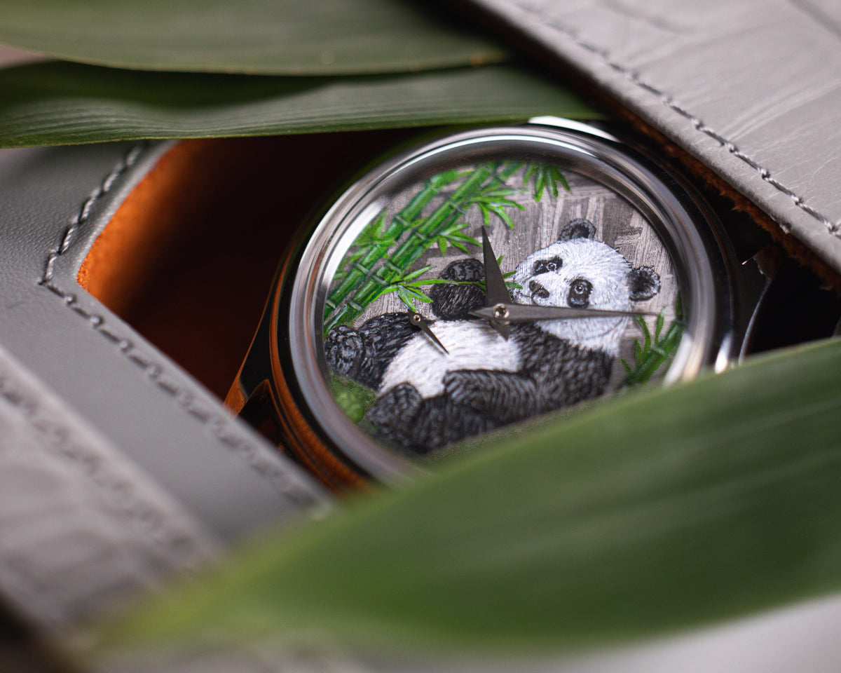 L'Artisan Panda Hand-Painted by @TheDialArtist