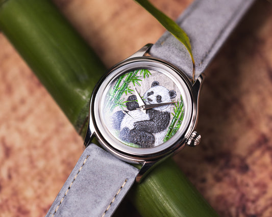 L'Artisan Panda Hand-Painted by @TheDialArtist