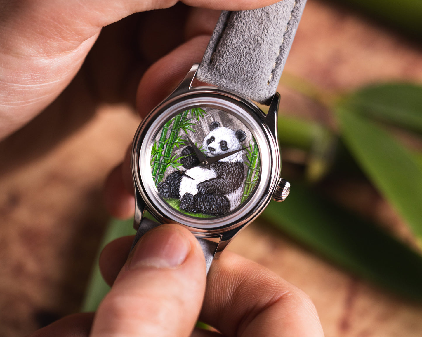 L'Artisan Panda Hand-Painted by @TheDialArtist