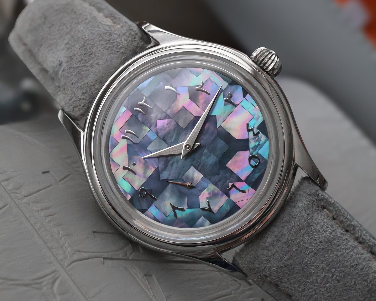 L’Artisan Arabic Mosaic watch in its presentation box