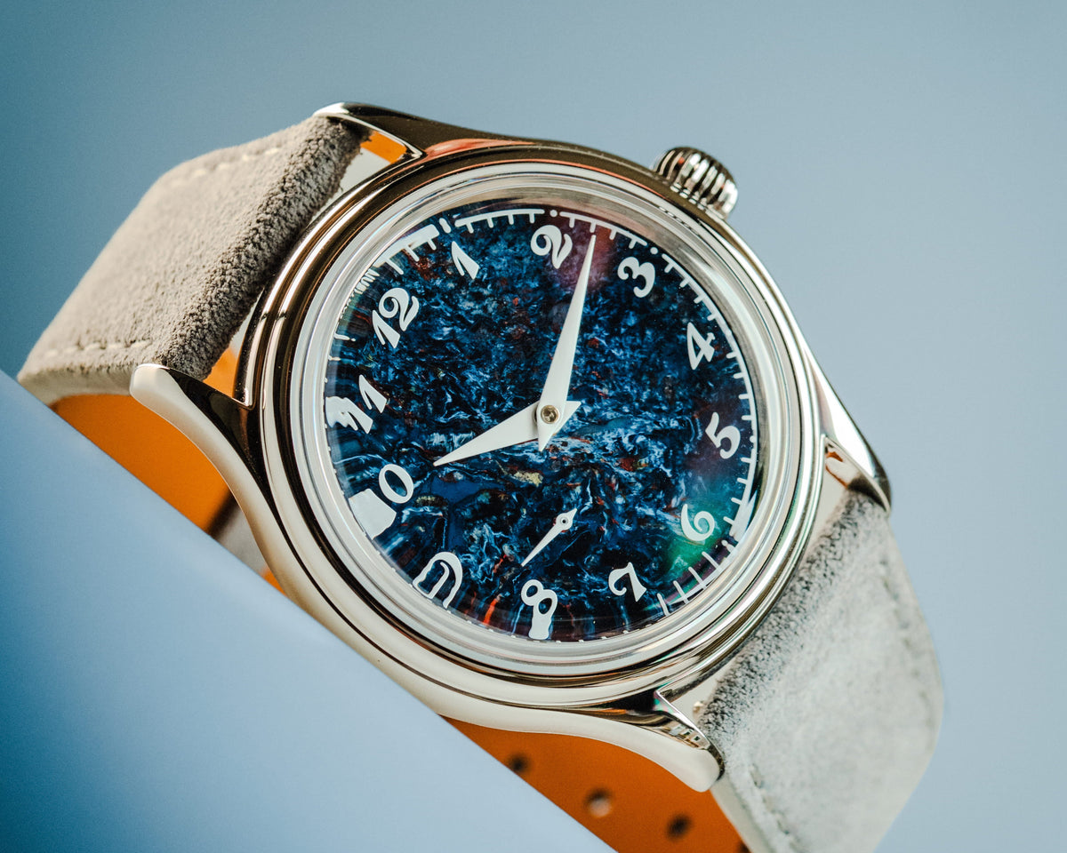 L’Artisan Pietersite watch with natural stone dial